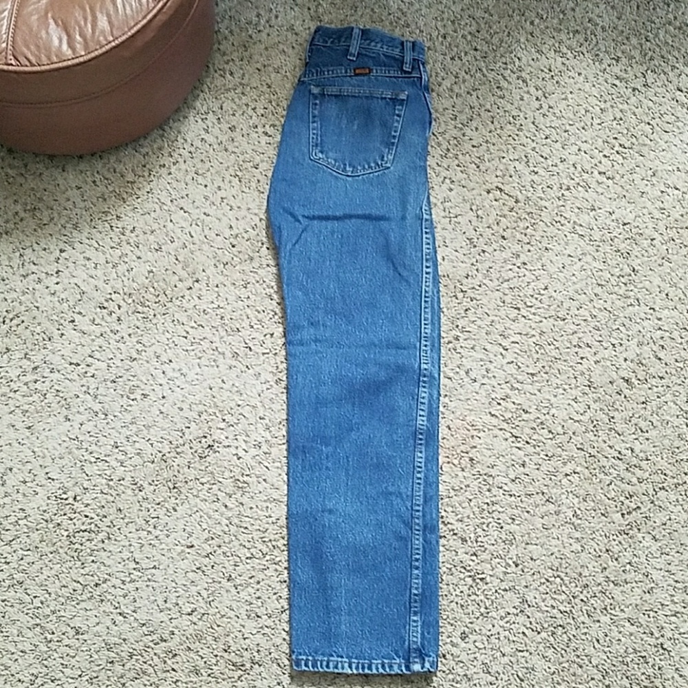 Men's Rustler brand jeans.